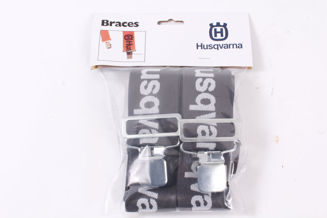 Genuine Husqvarna 505618502 Xtreme Gray Clip Supsenders for Chaps Chainsaw Pants