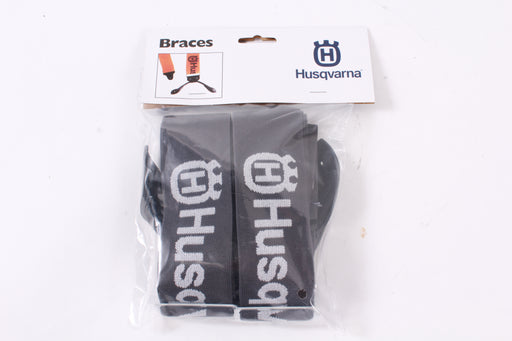 Genuine Husqvarna 505618503 Button Suspenders Brace Gray Xtreme