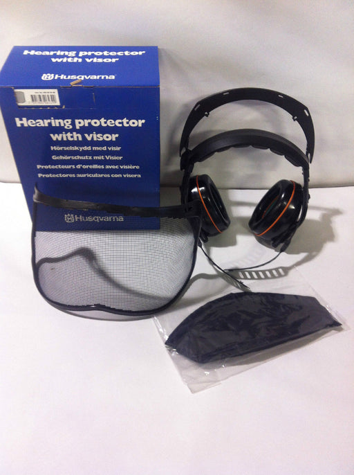 Husqvarna 505665358 Mesh Visor with Headband Hearing Protection NEW