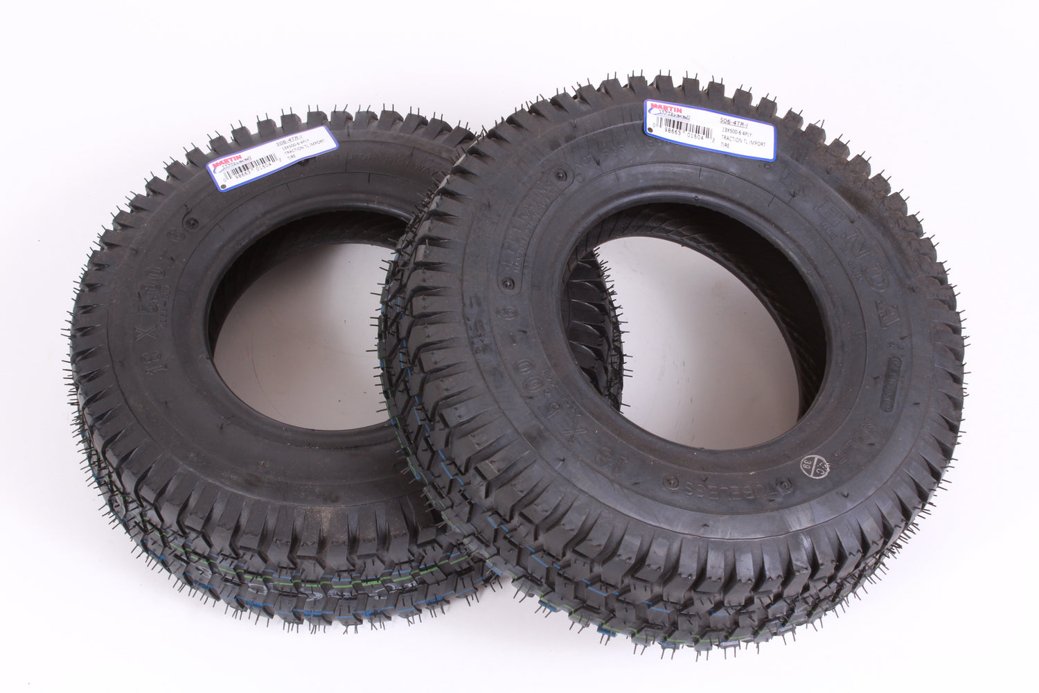 2 Pack Martin Wheel 506-4TR-I 13x500-6 4 Ply Turf Rider Tread Pneumatic Tire