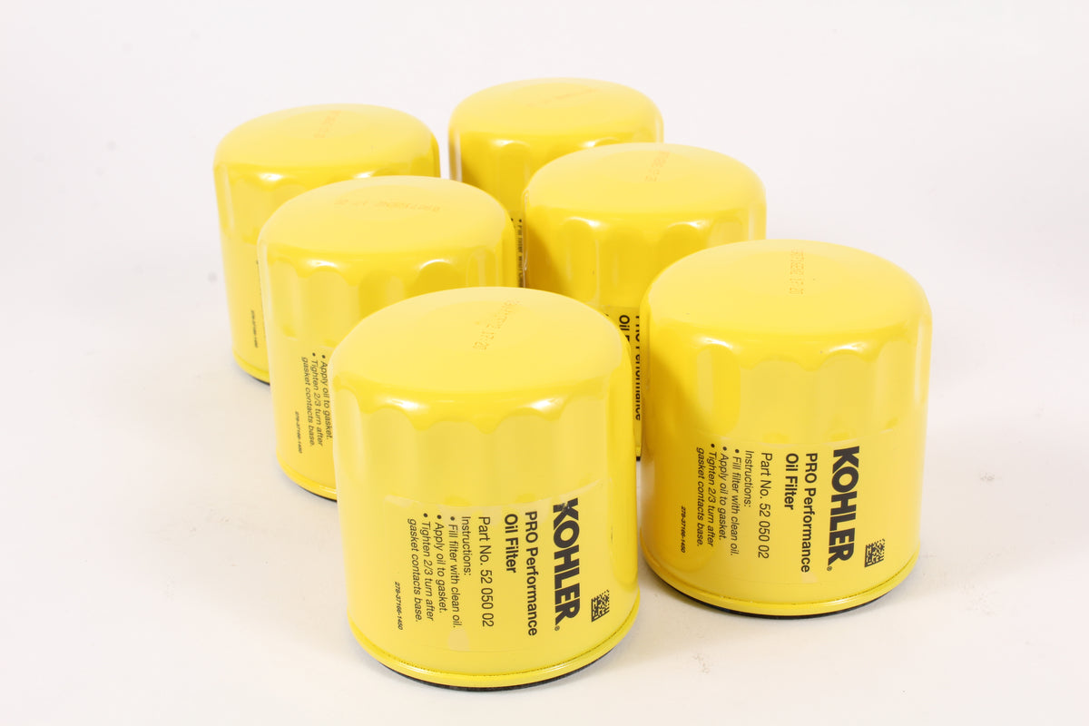 6 Pack Genuine Kohler 52-050-02-S Pro Performance Oil Filter 52 050 02