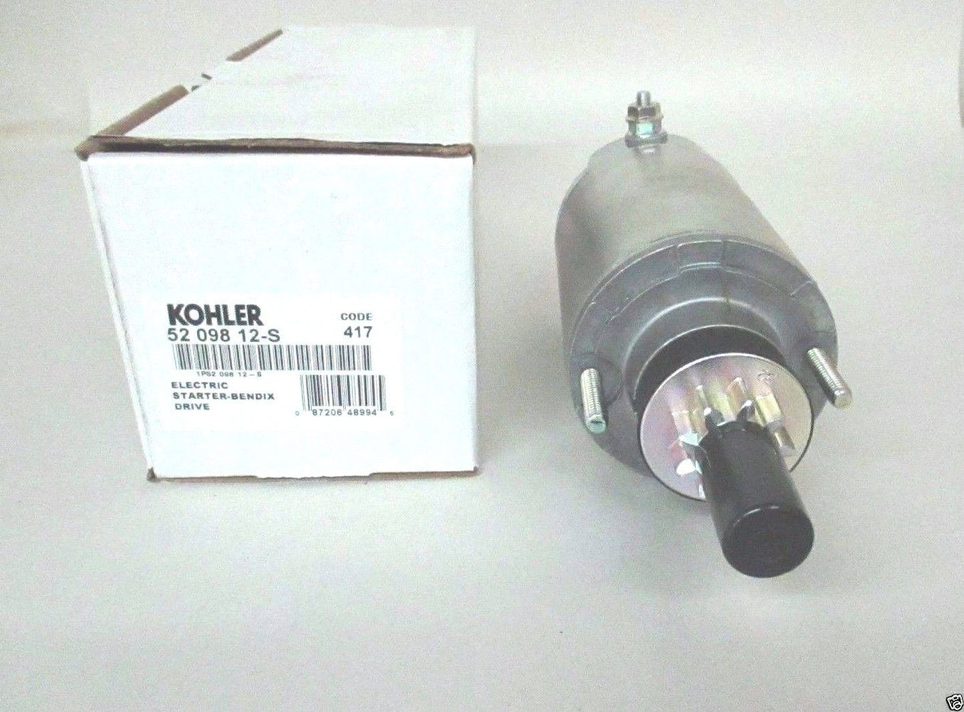 Genuine Kohler 52-098-12-S 12V Electric Starter Fits KT17 KT19 MV16 MV18 M18 OEM