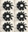 6 PK Genuine Hydro Gear 52901 Transmission Fan 7" 10 Blade OEM