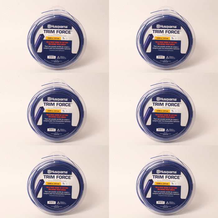 6 PK Husqvarna 529337502 Trim Force Square Trimmer Line 280ft Spool .095"