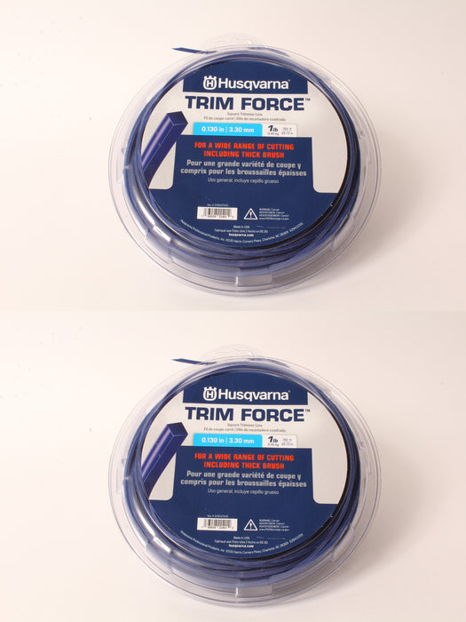 2 PK Genuine Husqvarna 529337522 Trim Force Square Trimmer Line 150' Spool .130"