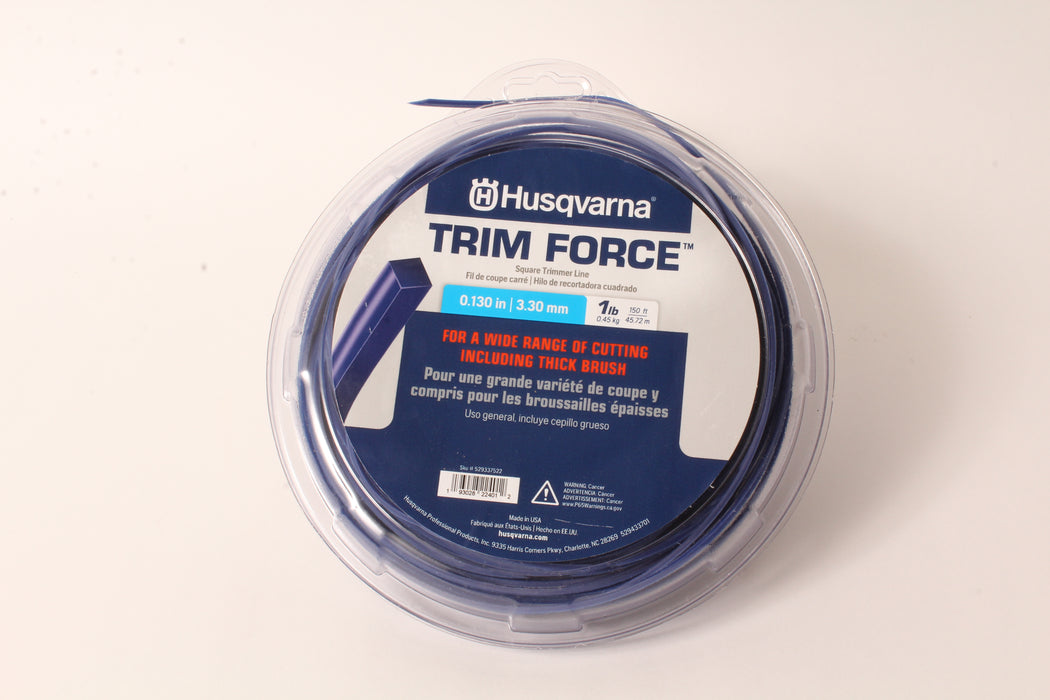Genuine Husqvarna 529337522 Trim Force Square Trimmer Line 150ft Spool .130"