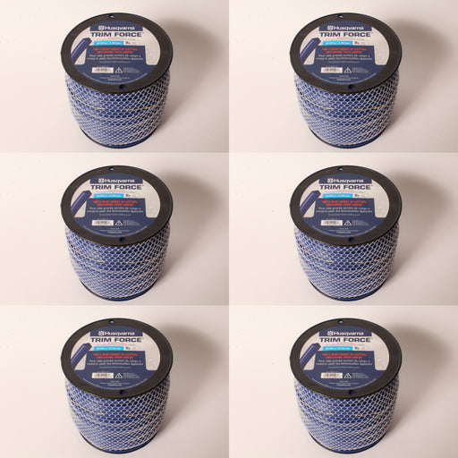 6 PK Husqvarna 529337524 Trim Force Square Trimmer Line 5lb 763' Spool .130"