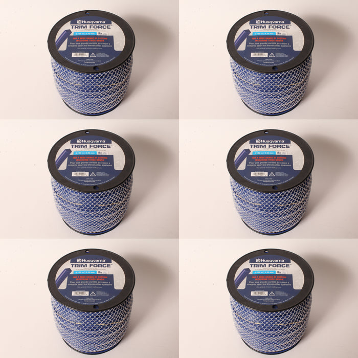 6 PK Husqvarna 529337524 Trim Force Square Trimmer Line 5lb 763' Spool .130"