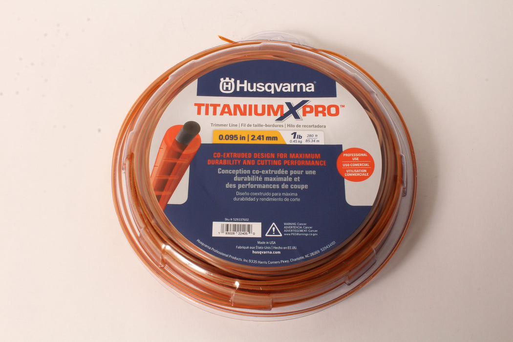 Husqvarna 529337602 Titanium XPro Round Trimmer Line 280' 1lb Spool .095"