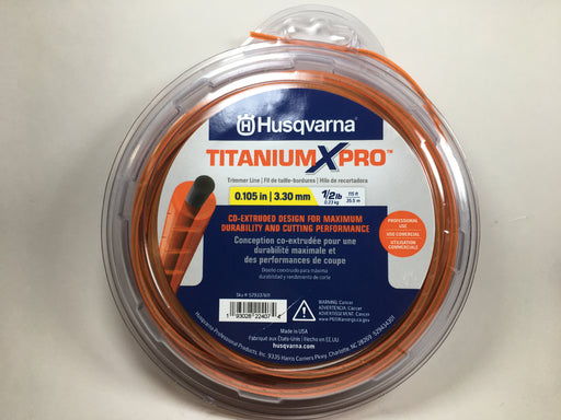 Husqvarna 529337611 Titanium XPro Round Trimmer Line 115' 1/2lb Spool .105"