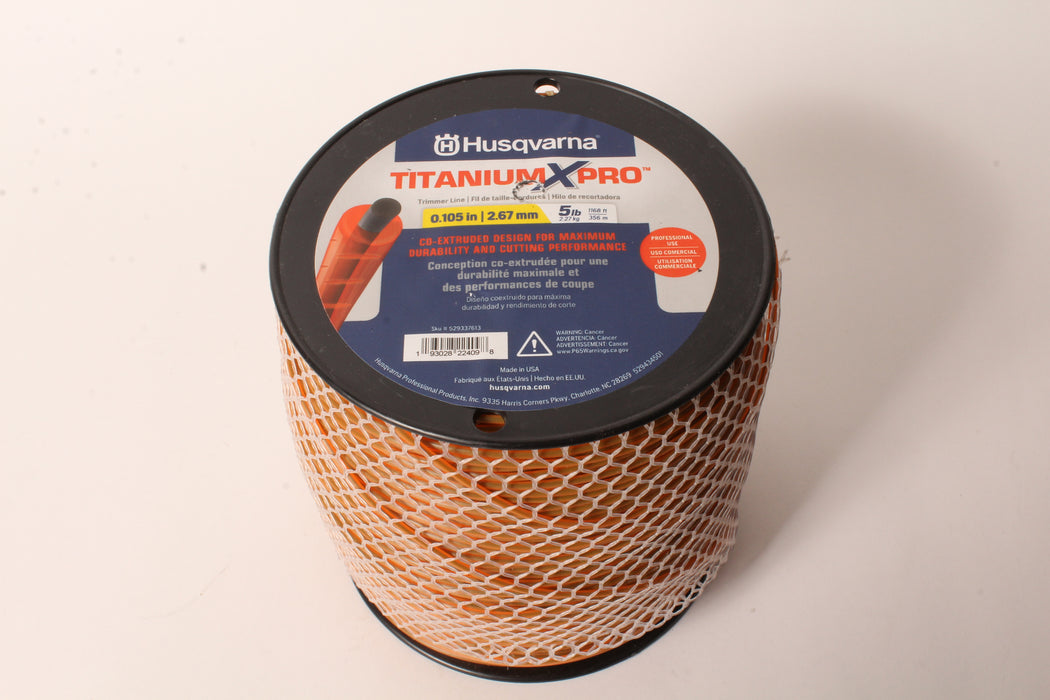 Husqvarna 529337613 Titanium XPro Round Trimmer Line 1168' 5lb Spool .105"