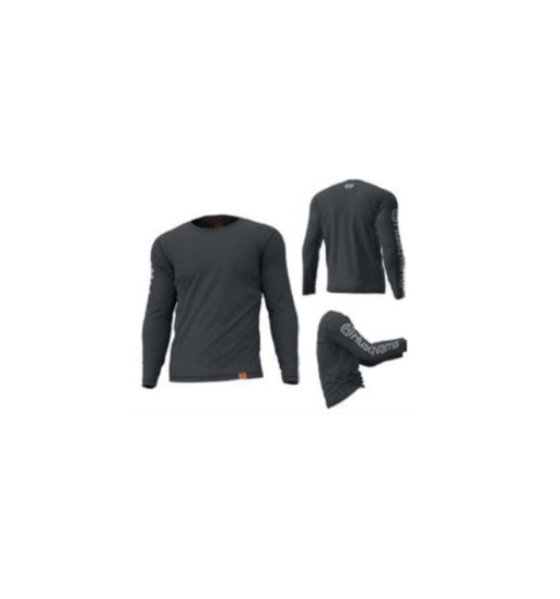 Husqvarna 529455650 Medium Stal Long-Sleeve T-Shirt Biowash Soft Tagless M