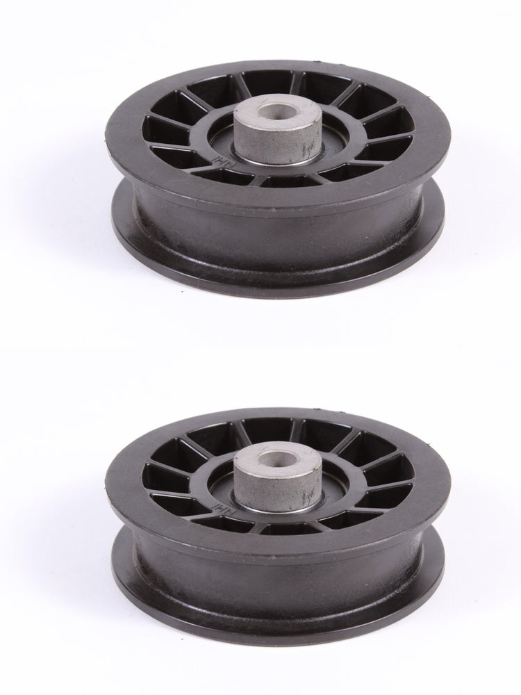 2 Pack Genuine Husqvarna 532165936 Flat Composite Idler Pulley 3.06" OEM