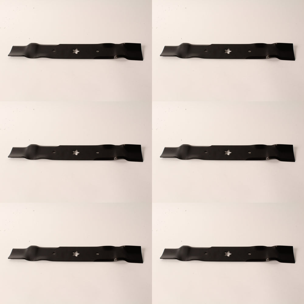 6 Pack Genuine Husqvarna 532187255 54" Mulching Blade 5 pt. Star OEM
