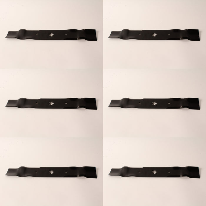 6 Pack Genuine Husqvarna 532187255 54" Mulching Blade 5 pt. Star OEM
