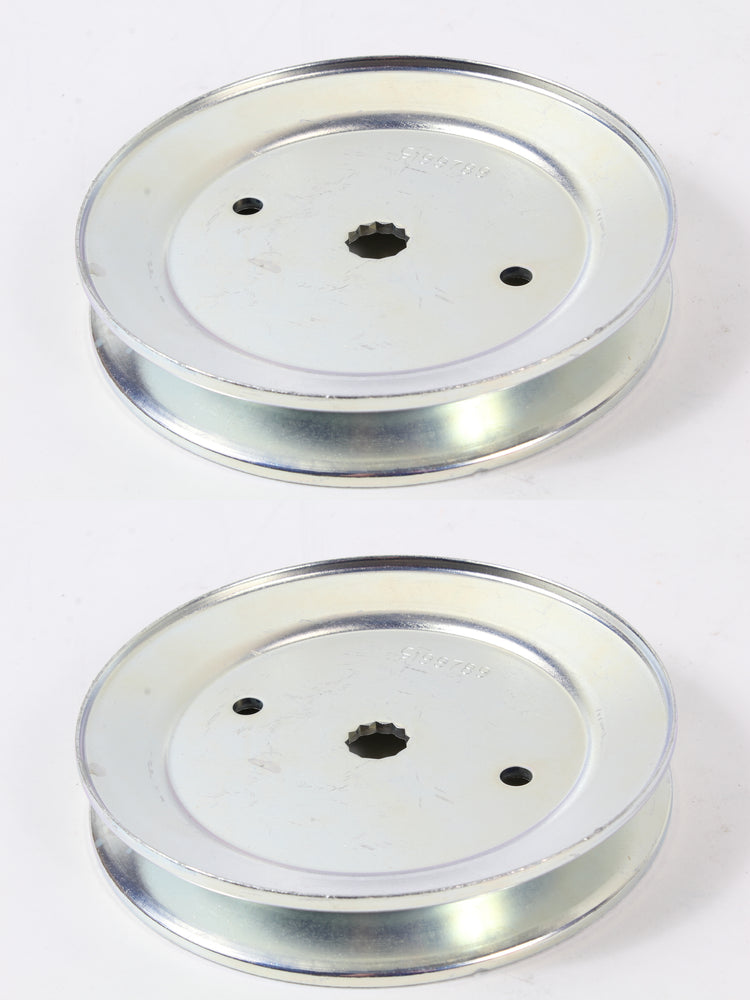2 Pack Husqvarna 532199791 5" Mandrel Pulley Fits LTH1538 RZ3016 Z242F YT42DXLS