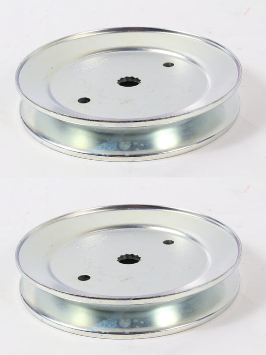 2 Pack Husqvarna 532199791 5" Mandrel Pulley Fits LTH1538 RZ3016 Z242F YT42DXLS