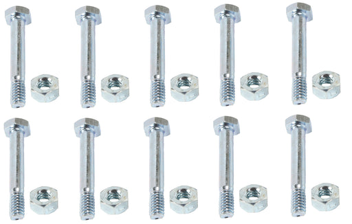 10 Pack Laser 57042 Shear Pins & Nuts Fits Ariens 510016 51001600