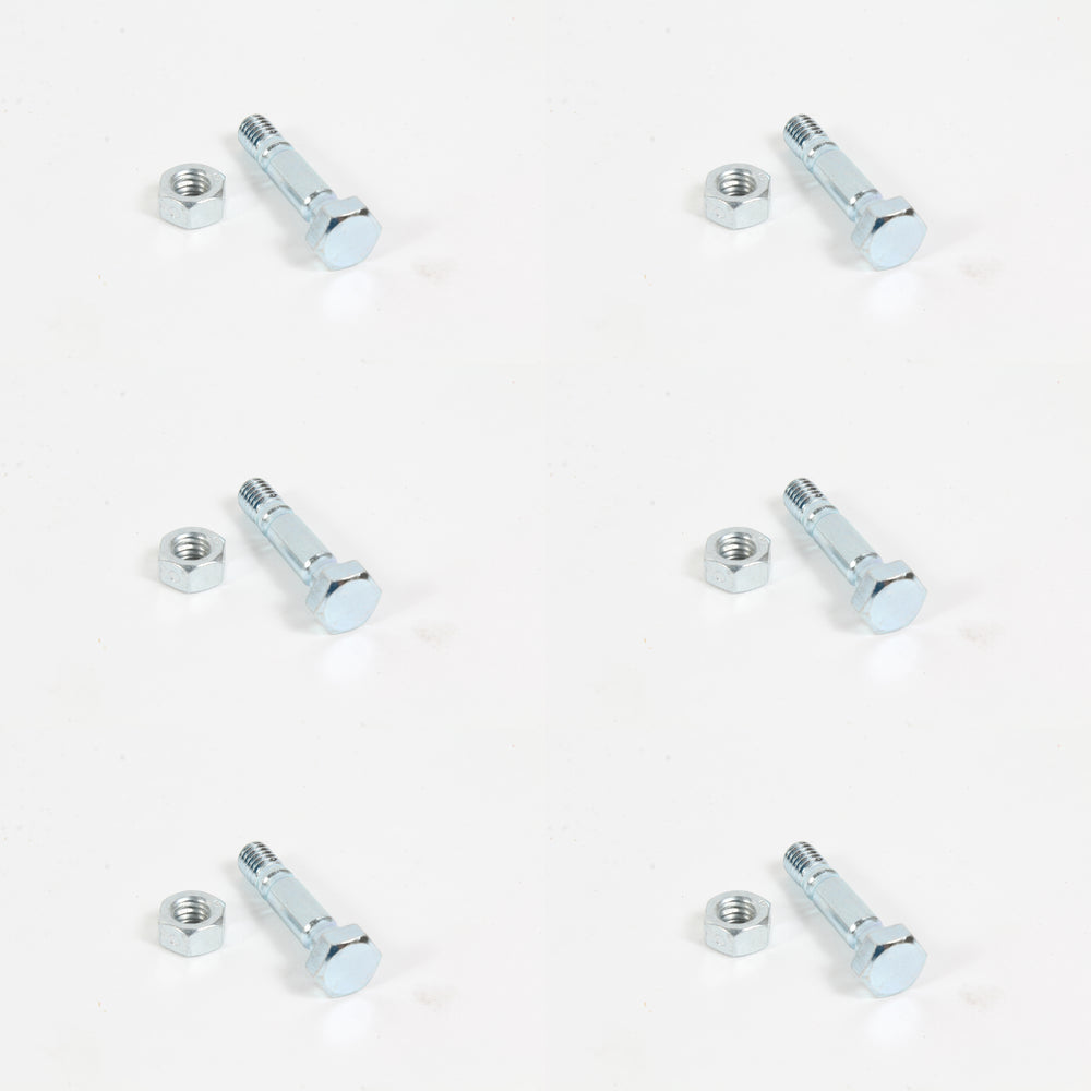 6 Pack Shear Pin & Nut Fits MTD Bolens Craftsman Huskee Troy-Bilt 710-0890A