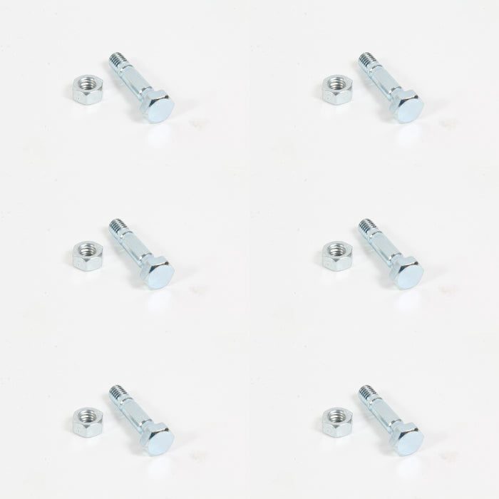 6 Pack Shear Pin & Nut Fits MTD Bolens Craftsman Huskee Troy-Bilt 710-0890A