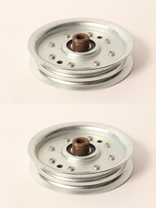 2 PK Flat Idler Pulley For Exmark 1-403009 Scag 48068 Snapper 7076500YP 7076688