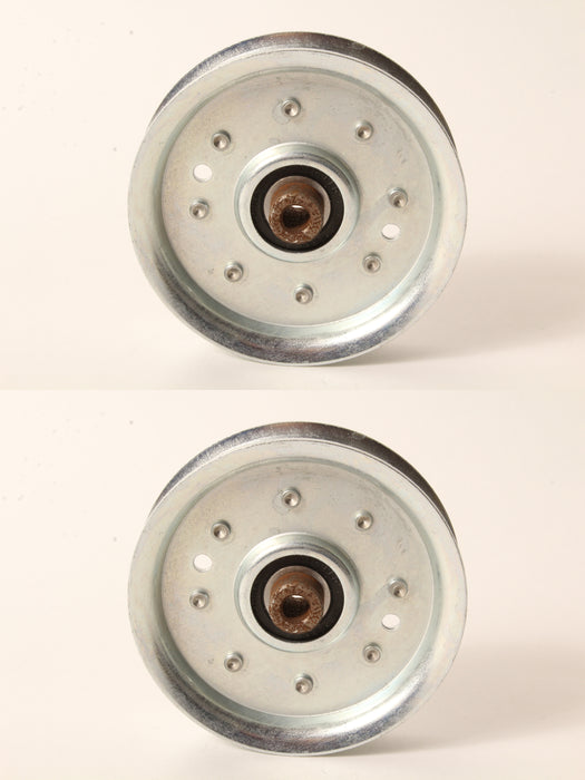 2 PK Flat Idler Pulley For Exmark 1-403009 Scag 48068 Snapper 7076500YP 7076688