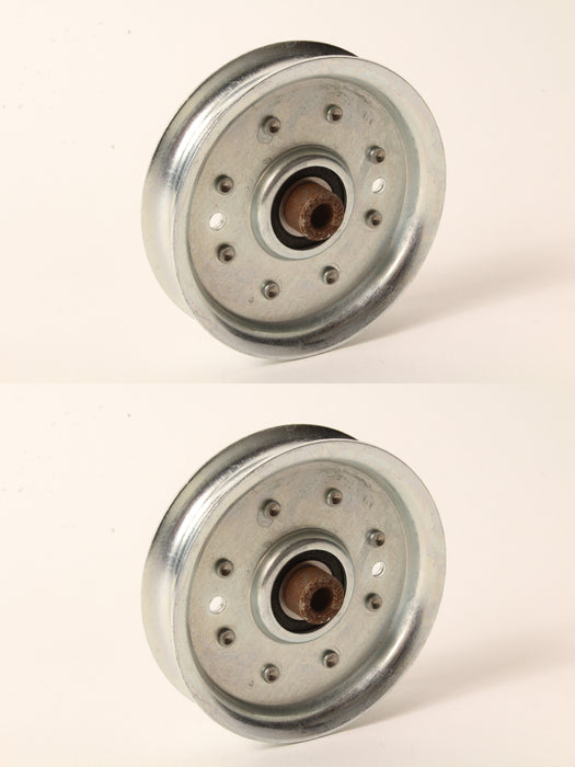 2 PK Flat Idler Pulley For Exmark 1-403009 Scag 48068 Snapper 7076500YP 7076688