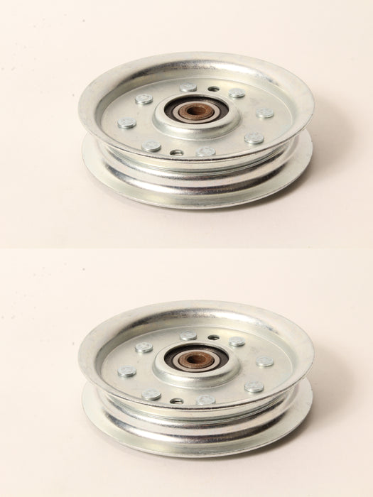 2 PK Flat Idler Pulley For Exmark 1-403009 Scag 48068 Snapper 7076500YP 7076688