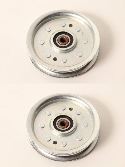 2 PK Flat Idler Pulley For Exmark 1-403009 Scag 48068 Snapper 7076500YP 7076688