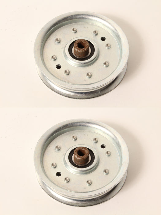 2 PK Flat Idler Pulley For Exmark 1-403009 Scag 48068 Snapper 7076500YP 7076688