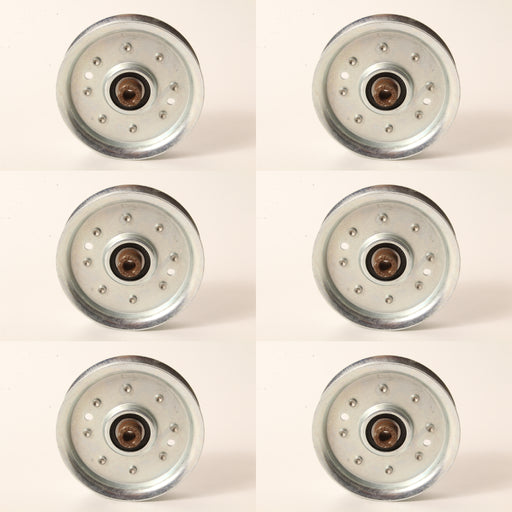 6 PK Flat Idler Pulley For Exmark 1-403009 Scag 48068 Snapper 7076500YP 7076688