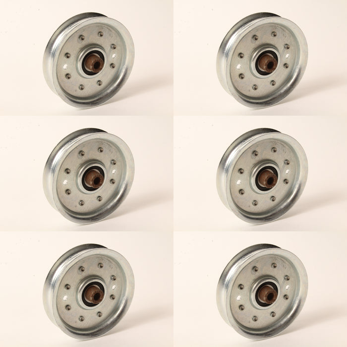 6 PK Flat Idler Pulley For Exmark 1-403009 Scag 48068 Snapper 7076500YP 7076688