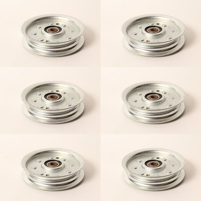 6 PK Flat Idler Pulley For Exmark 1-403009 Scag 48068 Snapper 7076500YP 7076688