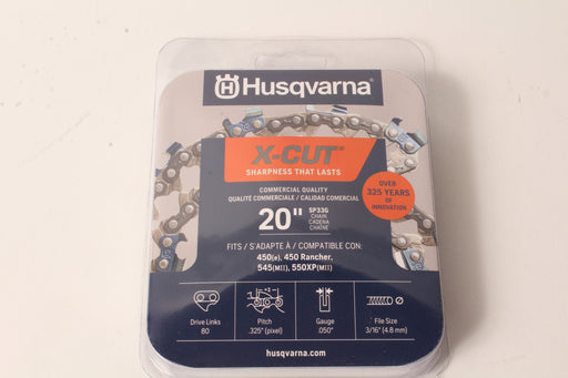 Genuine Husqvarna 581643604 20" SP33G .325" .050 80 DL CS X-Cut Saw Chain Loop