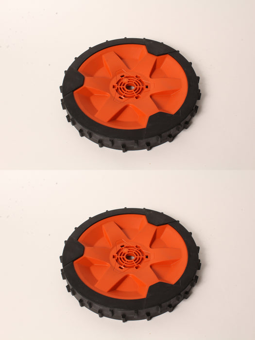 2 Pack Genuine Husqvarna 582272503 Orange Wheel Fits Automower 430XH 450X 450XH
