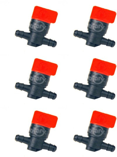 6 PK In-Line 1/4" Cut-Off Valves For B&S 698183 JD AM36141 Snapper 7034212YP