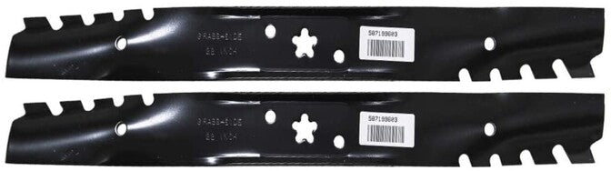 2 PK Genuine Husqvarna 587199603 Reaper Blade 22" Fits HU800AWDH with Notches