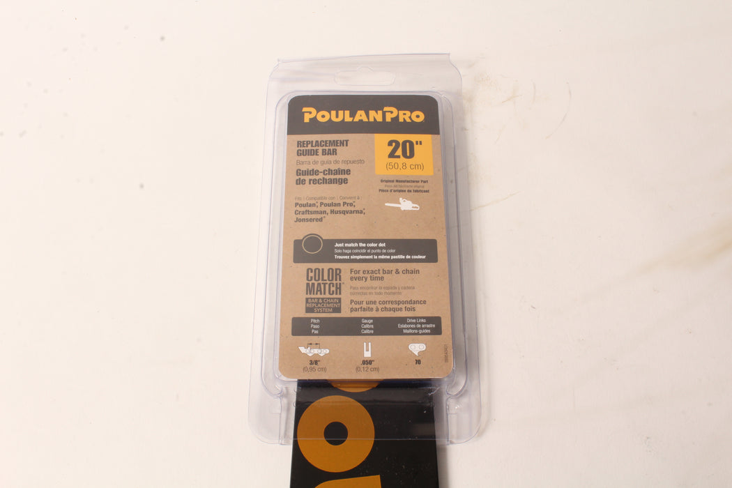 Genuine Poulan Pro 589532101 20" 3/8" .050" K095 Chainsaw Guide Bar SN OEM