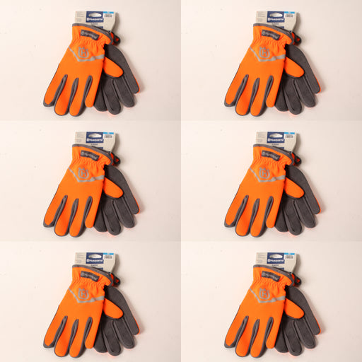 6 Pack Husqvarna 589752001 Medium Classic Work Gloves High-Viz Lightweight