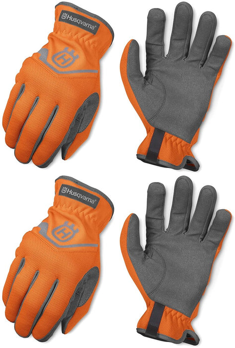 2 Pack Husqvarna 589752002 Large Classic Work Gloves High-Viz Lightweight