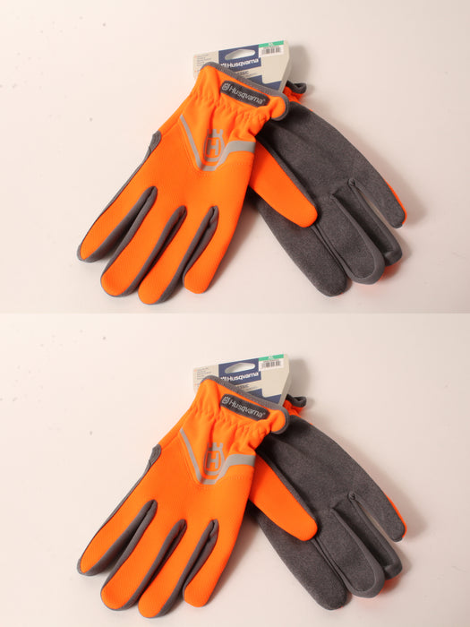 2 Pack Husqvarna 589752003 X-Large Classic Work Gloves High-Viz Lightweight