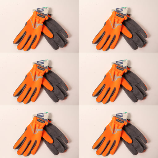 6 Pack Husqvarna 589752003 X-Large Classic Work Gloves High-Viz Lightweight