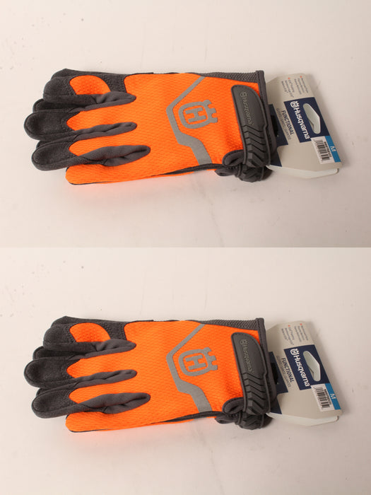 2 Pack Husqvarna 589752101 Med Functional Work Gloves D30 Palm Padding High-Viz