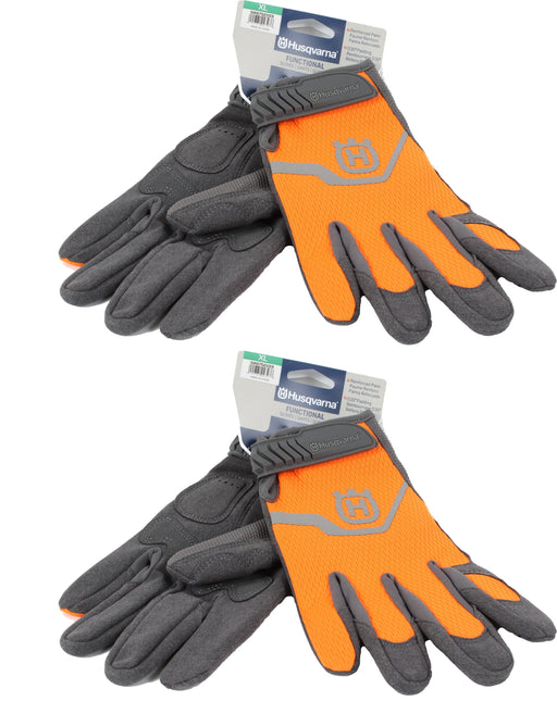 2 PK Husqvarna 589752103 XL Technical Work Gloves DuraHide D30 Padding High-Viz