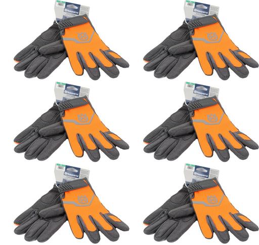 6 PK Husqvarna 589752103 XL Technical Work Gloves DuraHide D30 Padding High-Viz