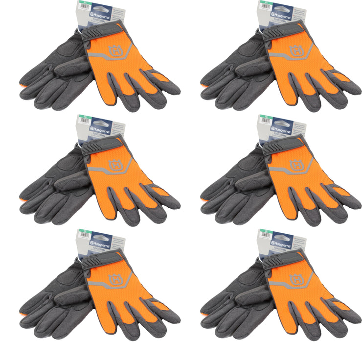 6 PK Husqvarna 589752103 XL Technical Work Gloves DuraHide D30 Padding High-Viz