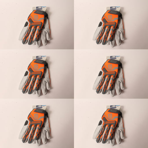 6 PK Husqvarna 589752201 Med Technical Work Gloves DuraHide D30 Padding High-Viz