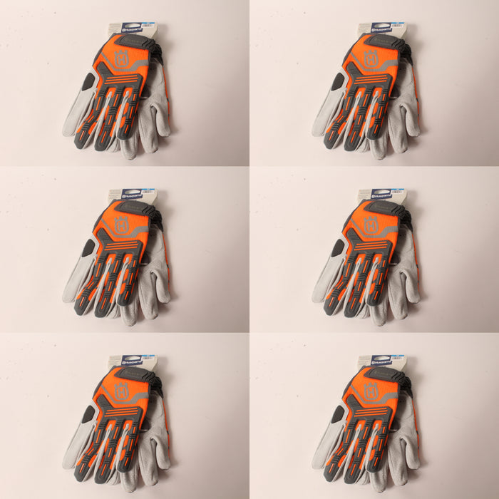 6 PK Husqvarna 589752201 Med Technical Work Gloves DuraHide D30 Padding High-Viz