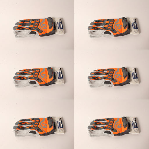 6 PK Husqvarna 589752202 L Technical Work Gloves DuraHide D30 Padding High-Viz