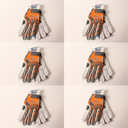 6 PK Husqvarna 589752203 XL Technical Work Gloves DuraHide D30 Padding High-Viz